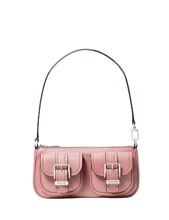 Michael Michael Kors Zoe Small Pebbled Leather Pochette Rose