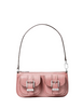 Michael Michael Kors Zoe Small Pebbled Leather Pochette Rose