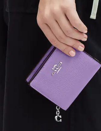 Coach Snap Wallet With Signature Canvas Interior