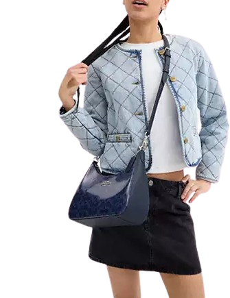 Coach Teri Hobo Bag In Signature Canvas