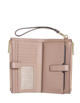 Michael kors adele signature double zip wristlet sale