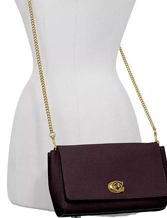 Coach Alexa Small Clutch Oxblood brass