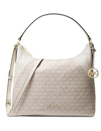 Michael Michael Kors Aria Signature Shoulder Bag (Cream)