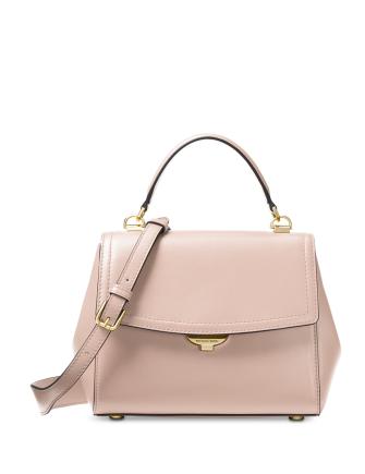 Michael Kors Pink Leather Eyelets Ava Top Handle Bag