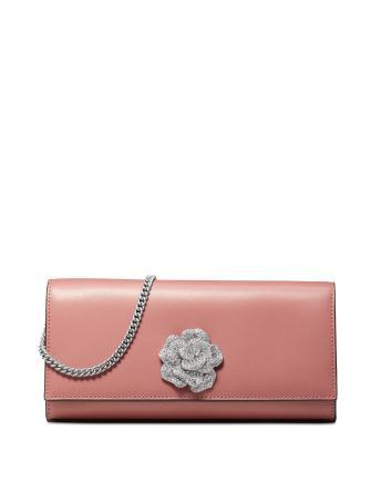 Michael Michael Kors Bellamie Polished Leather Clutch