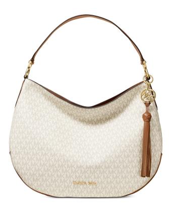 Michael Kors Brooke Large Hobo Bag Vanilla/Acorn