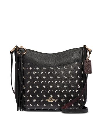 Black coach bag with butterflies Clearance