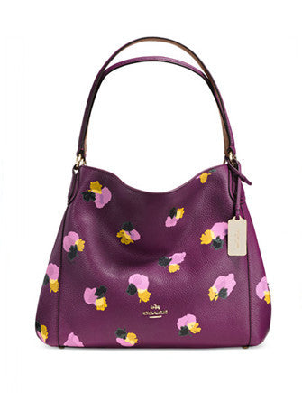 Purple coach sales purse with flowers