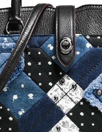 Coach Mercer Satchel 30 in Canyon Quilt Denim Brixton Baker