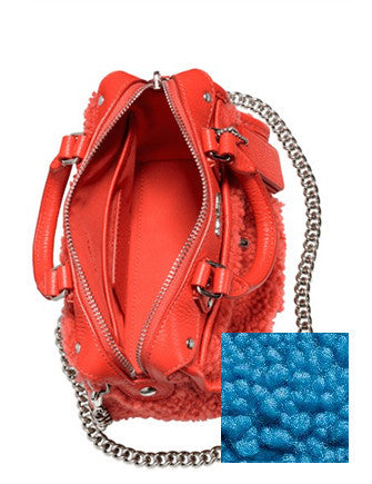 Coach Rhyder Satchel 18 In Shearling and Leather Brixton Baker