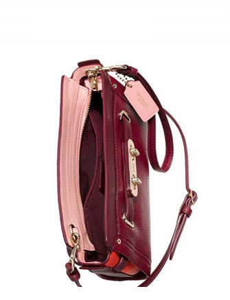 Coach Swagger Wristlet in Colorblock Pebble Leather