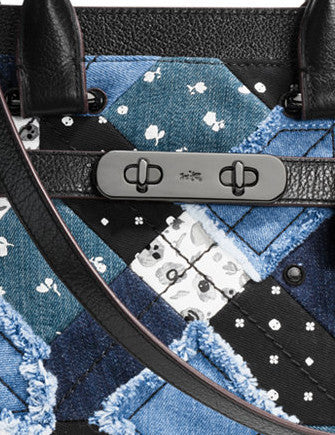 Coach Swagger 27 in Canyon Quilt Denim Satchel