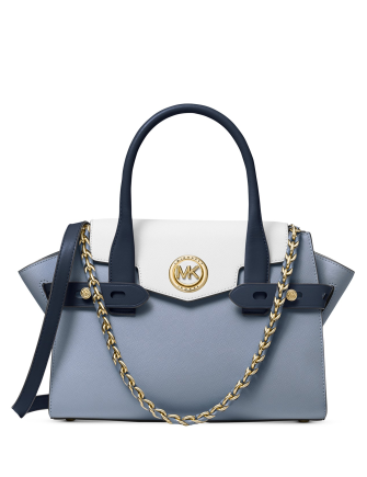 Michael Kors Carmen Small Color-Block Belted Satchel