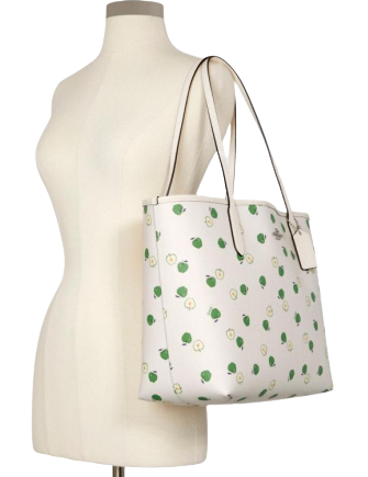 Coach City Tote With Apple Print