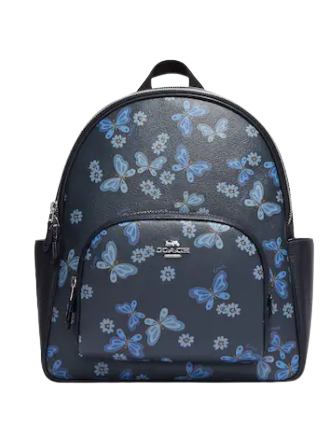 Coach Court Backpack With Lovely Butterfly Print