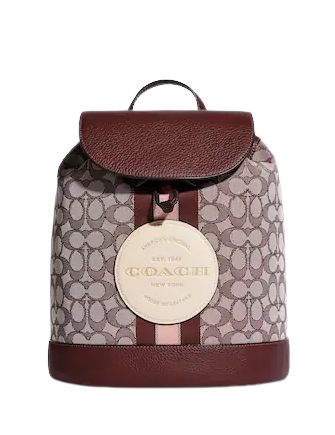 Coach Dempsey Drawstring Backpack in Signature Jacquard with Coach Patch and Stripe