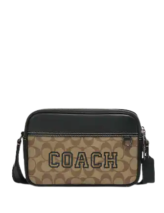 Coach Graham Crossbody In Signature Canvas With Varsity Coach Graham Crossbody In Signature Canvas With Varsity