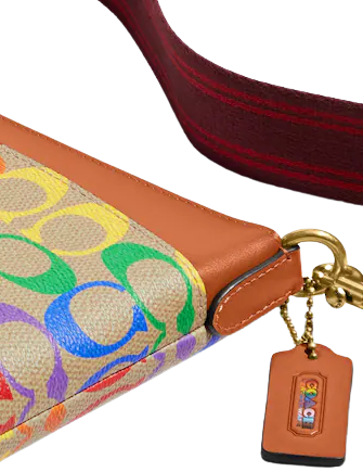 Academy crossbody in rainbow signature canvas cheap