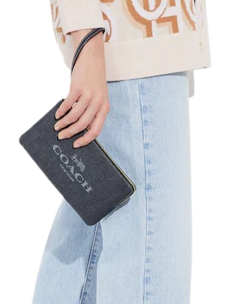 Coach Large Corner Zip With Coach