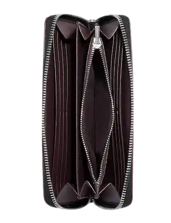 Coach Long Zip Around Wallet With Wild Strawberry Print