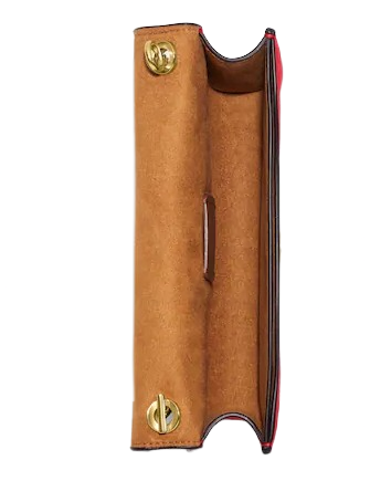 Coach Morgan Crossbody Bag in Signature Leather Gold Electric Red