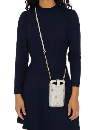 Coach Phone Crossbody In Signature Canvas With Bee Print Brixton