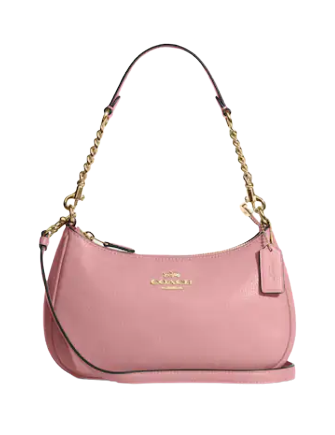 womens leather pink coach purse