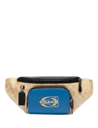 Coach belt sales bag blue