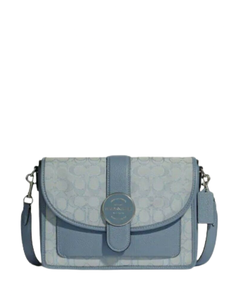 Coach Bags | Coach NorthSouth Lonnie Crossbody in Signature Jacquard Green | Color: Green/Silver | Size: Os | 1000bags's Closet