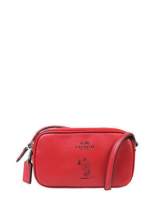 Coach Peanuts Snoopy Leather Pouch Crossbody Brixton Baker