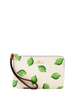 Coach Corner Zip Wristlet With Lime Print