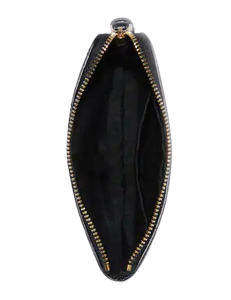 Coach Corner Zip Wristlet With Lips Print