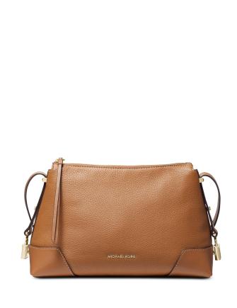 Michael kors crosby pebble leather messenger shoulder bag Clearance