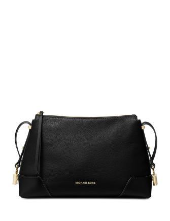 MICHAEL KORS Black Pebble Leather Mini Crossbody Bag