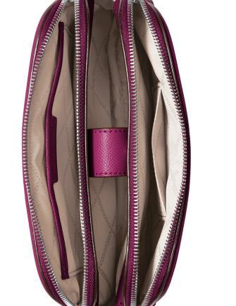 Michael michael kors crossgrain leather double zip crossbody shop