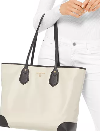 Michael Kors Ladies Small Eva Top-zip Gabardine Tote Bag - Bright