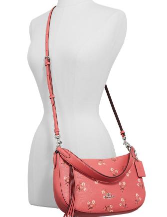 Coach floral print online leather sutton crossbody