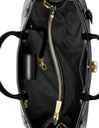 Gramercy chain embossed sales leather top handle satchel