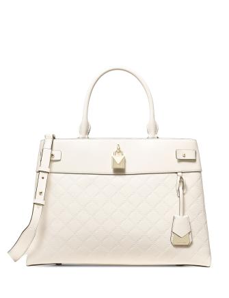 Gramercy chain embossed shop leather satchel