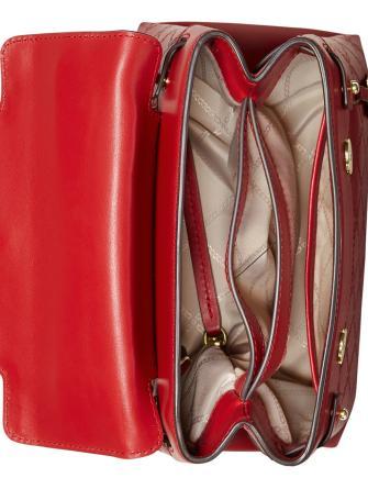 Michael Kors Gramercy Bright Red Logo Large Satchel Bag