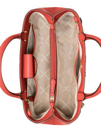 Michael Michael Kors Hailee Crossgrain Leather Satchel Brixton Baker