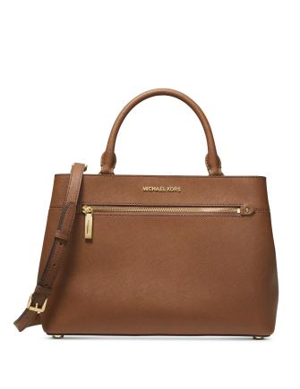 Michael michael kors shop hailee crossgrain leather satchel