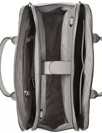 Michael Michael Kors Houston Double Zip Crossgrain Leather Satchel