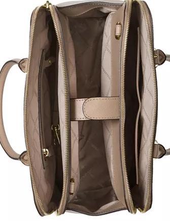 Michael Michael Kors Houston Double Zip Crossgrain Leather Satchel