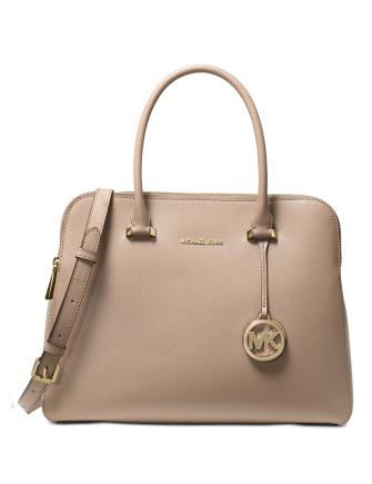 Michael Michael Kors Houston Double Zip Crossgrain Leather Satchel