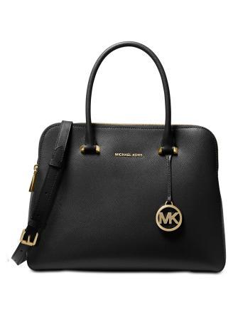 Michael Michael Kors Houston Double Zip Crossgrain Leather Satchel