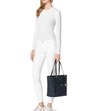 Jet Set Medium Logo Pocket Tote Bag