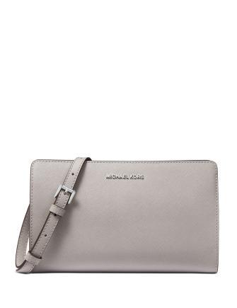 Michael kors jet set crossbody pearl grey discount