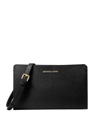 Michael Michael Kors Jet Set Travel Crossbody Clutch Black