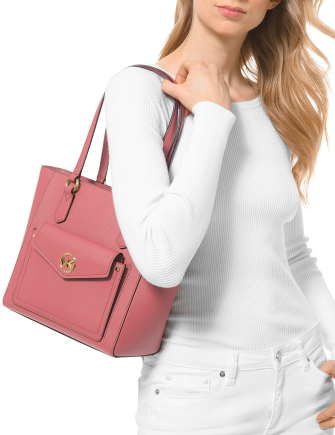 Michael Kors Tea Rose Jet Set Saffiano Leather Tote, Best Price and  Reviews